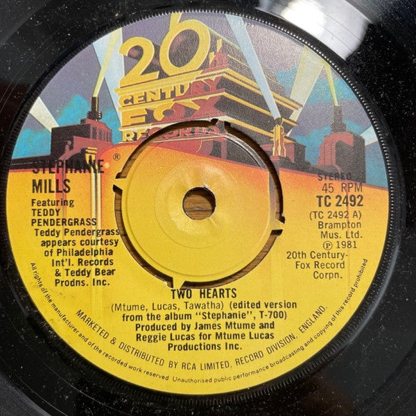 Stephanie Mills Featuring Teddy Pendergrass : Two Hearts / I Just Wanna Say (7", Single, 4 p)