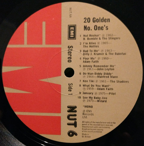 Various : 20 Golden Number One's (LP, Comp)