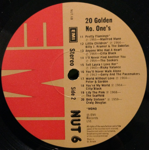 Various : 20 Golden Number One's (LP, Comp)