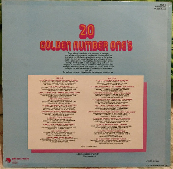 Various : 20 Golden Number One's (LP, Comp)