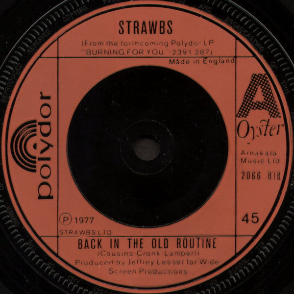 Strawbs : Back In The Old Routine (7", Single)