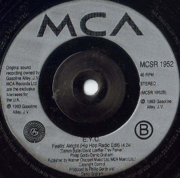 E.Y.C. : Feelin' Alright (7", Ltd, Pos)