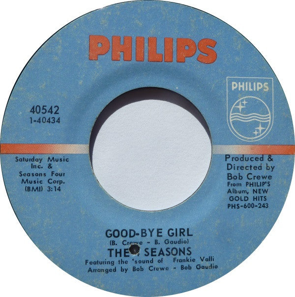The Four Seasons : Saturday's Father / Good-Bye Girl (7", Single, Styrene, Mer)
