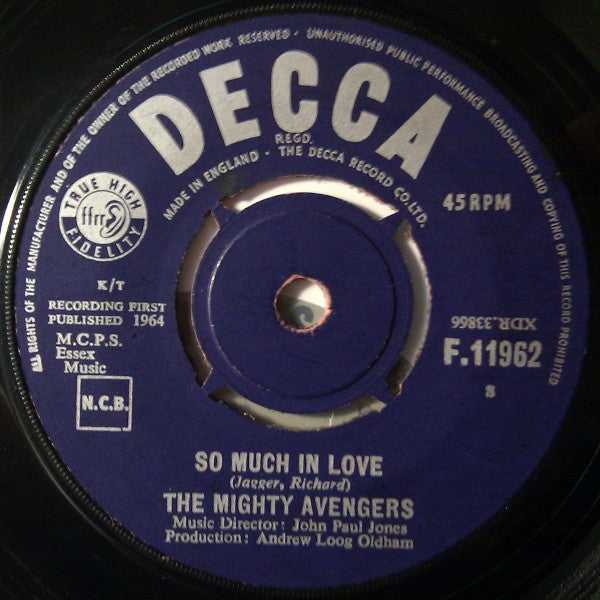 The Mighty Avengers : So Much In Love (7", Single)