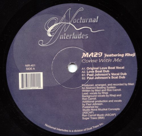 Mazi Namvar Featuring Rheji : Come With Me (12")