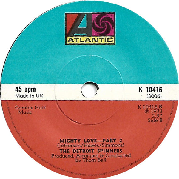 Spinners : Mighty Love (7")