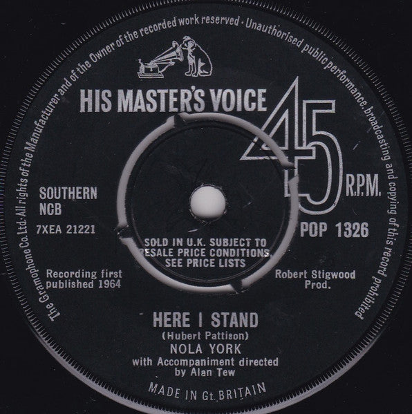 Nola York : I Don't Understand (7")