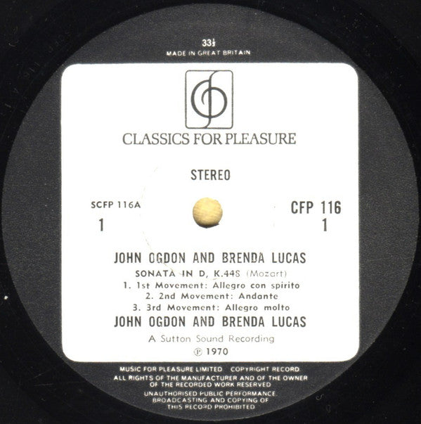 John Ogdon / Brenda Lucas : Two Pianos (LP, Comp)