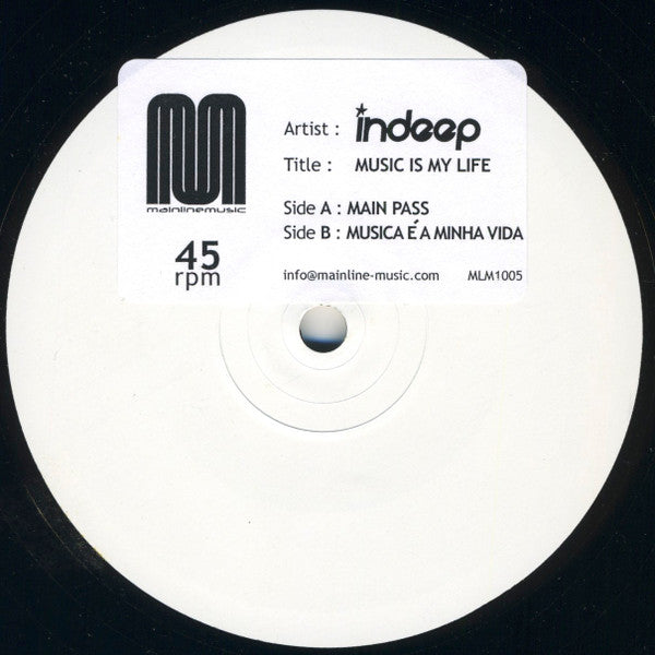 Indeep (2) : Music Is My Life (12", W/Lbl)