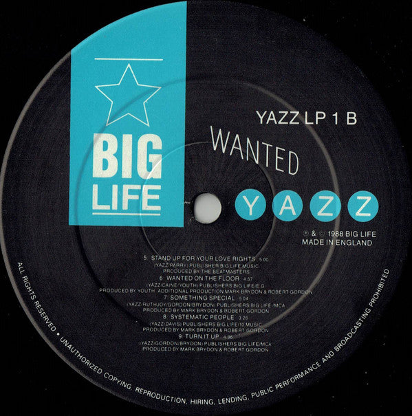 Yazz : Wanted (LP, Album, CBS)