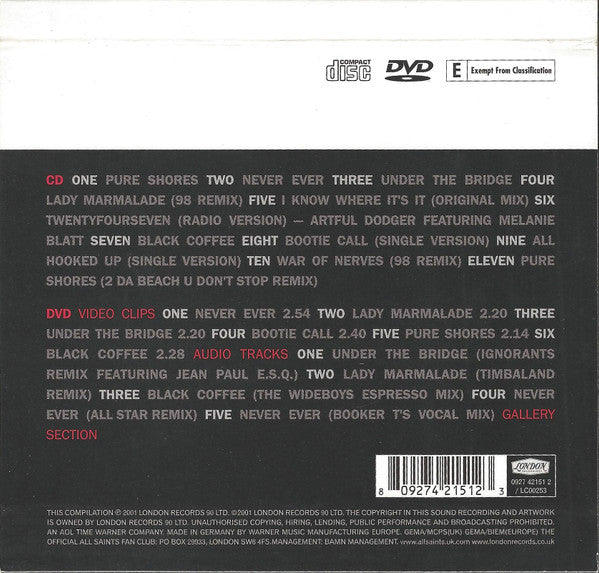All Saints : All Hits (CD + DVD-V, PAL + Comp, Ltd, RE)
