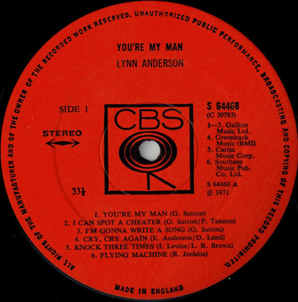 Lynn Anderson : You're My Man (LP, Album)
