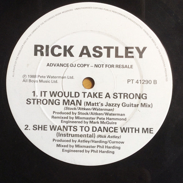 Rick Astley : She Wants To Dance With Me (12", Single, Promo)