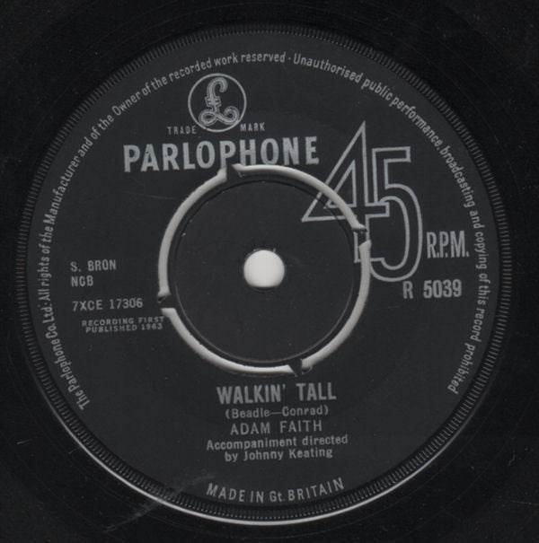 Adam Faith : Walkin' Tall (7")