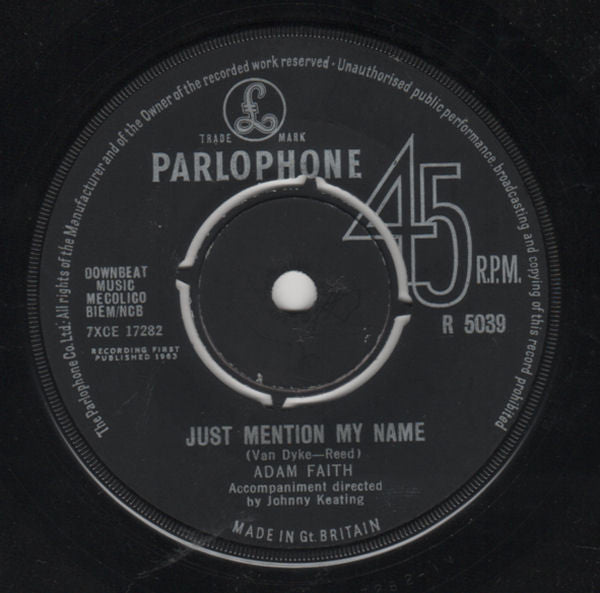 Adam Faith : Walkin' Tall (7")