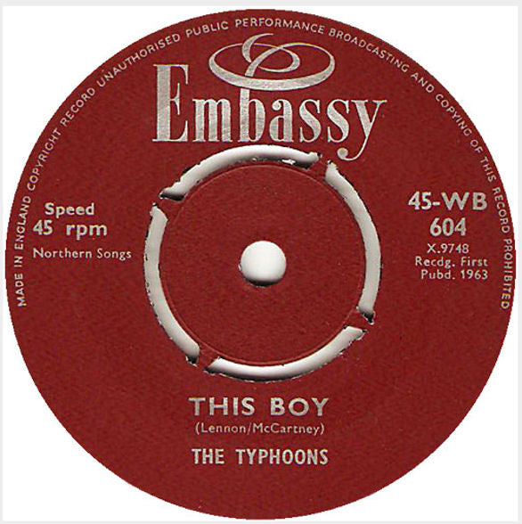 The Typhoons / Mike Redway : This Boy / It's Almost Tomorrow (7", Single)