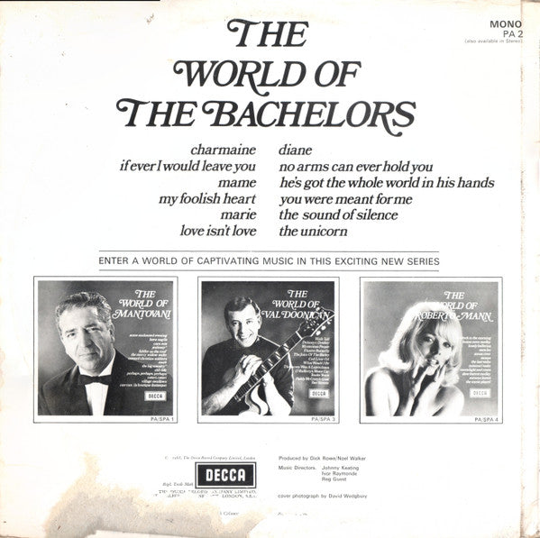 The Bachelors : The World Of The Bachelors (LP, Comp, Mono)