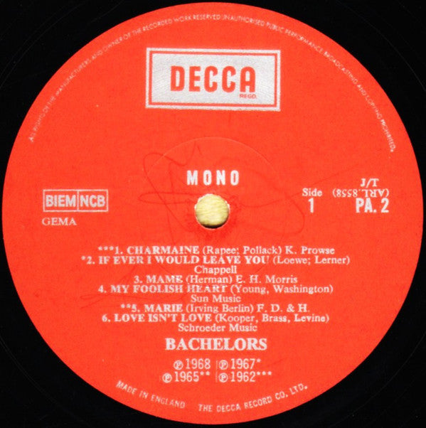 The Bachelors : The World Of The Bachelors (LP, Comp, Mono)