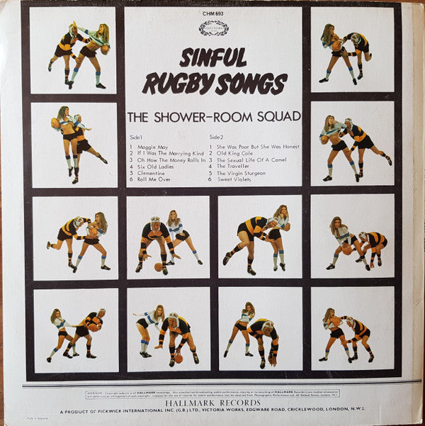 The Shower-Room Squad : Sinful Rugby Songs (LP, UK )