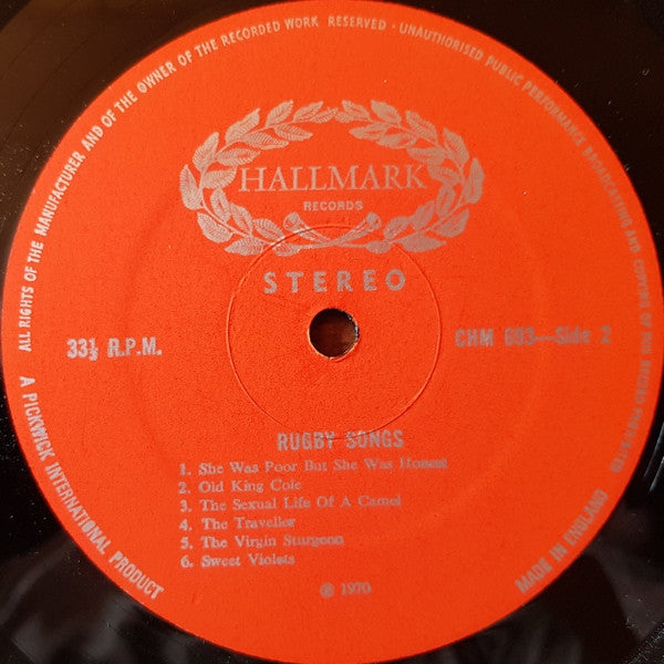 The Shower-Room Squad : Sinful Rugby Songs (LP, UK )