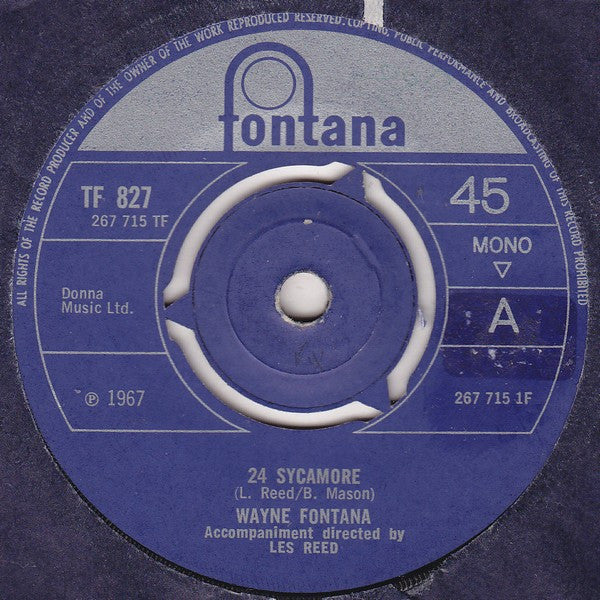 Wayne Fontana : 24 Sycamore (7", Single)