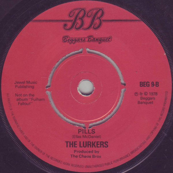 The Lurkers : I Don't Need To Tell Her / Pills (7", Ess)