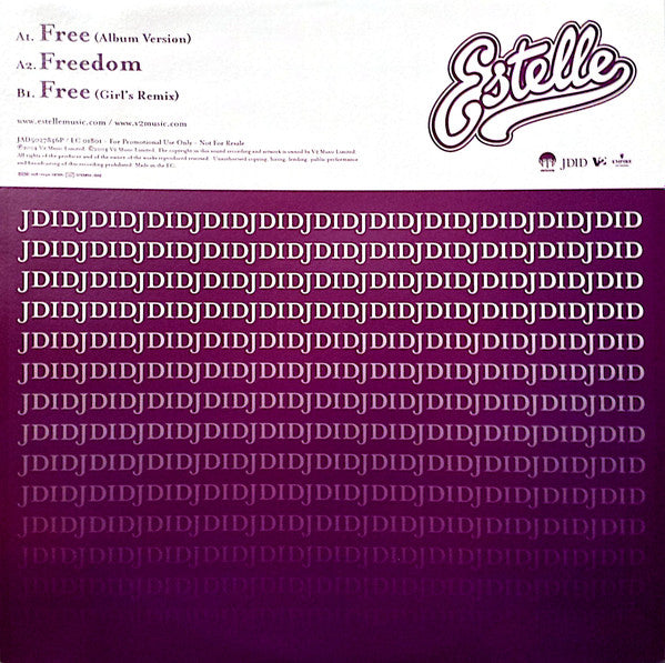 Estelle : Free (12", Promo)