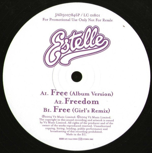 Estelle : Free (12", Promo)