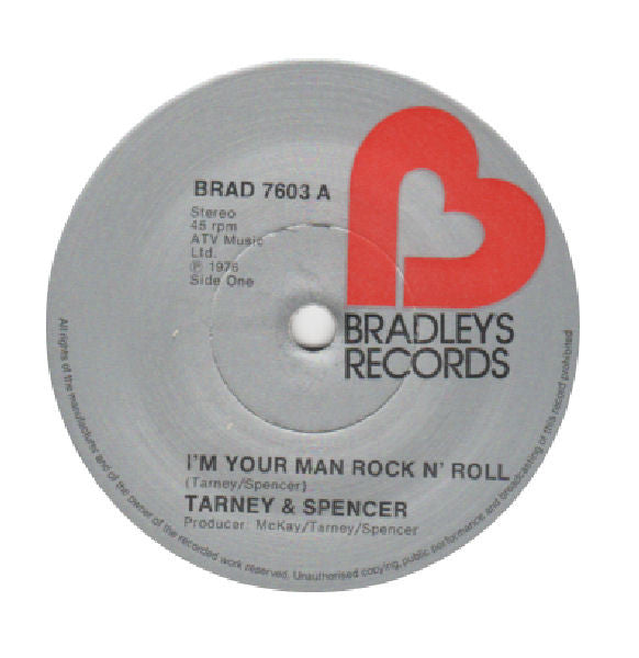 The Tarney/Spencer Band : I'm Your Man Rock N' Roll (7", Sol)
