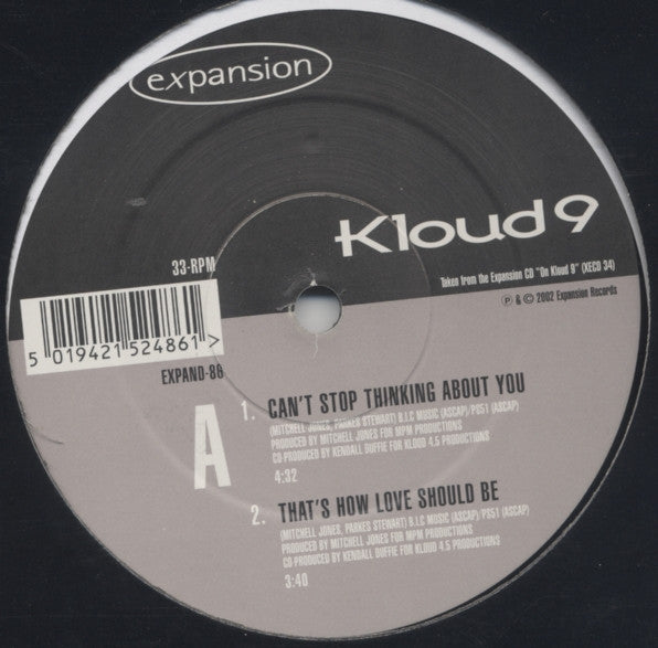 Kloud 9 Featuring Incognito : Can't Stop Thinking About You (12", EP)