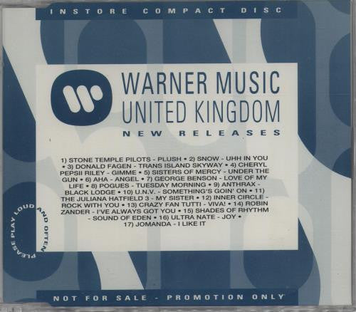 Various : Warner Music United Kingdom New Releases (CD, Comp, Promo)