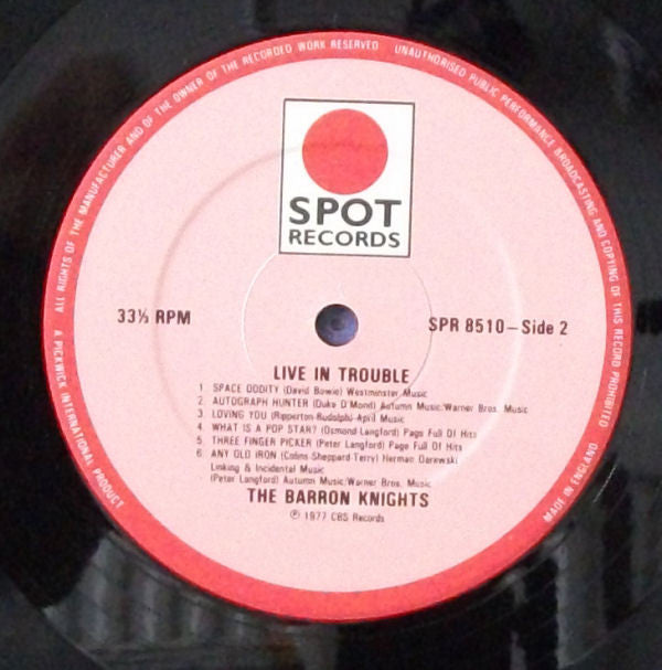 The Barron Knights : Live In Trouble (LP)