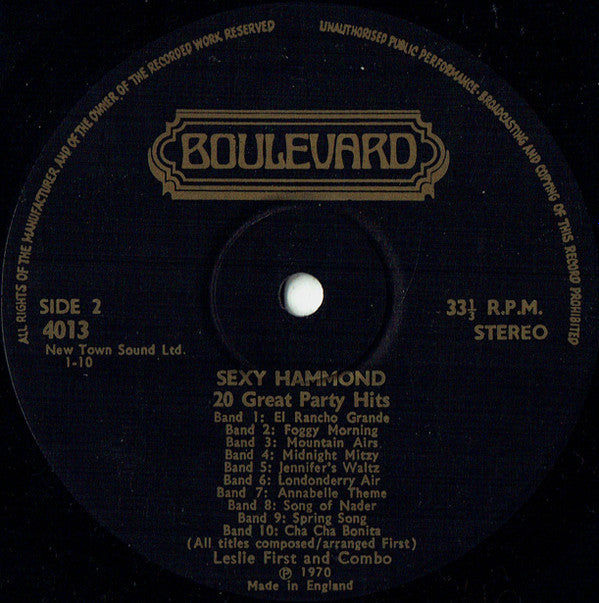Leslie First & Combo : Sexy Hammond (Volume 1) (LP, Album)