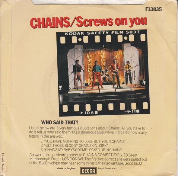 The Late Show : Chains (7", Single)