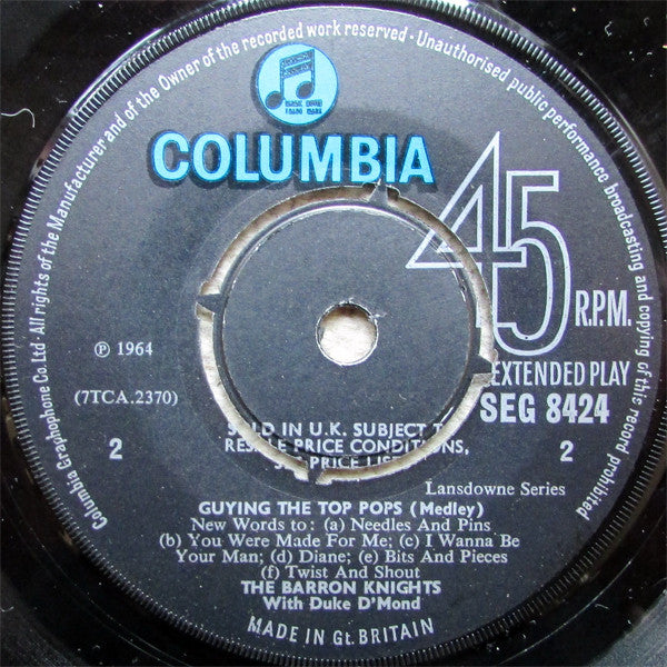 The Barron Knights With Duke D'Mond : Guying The Top Pops (7", EP)