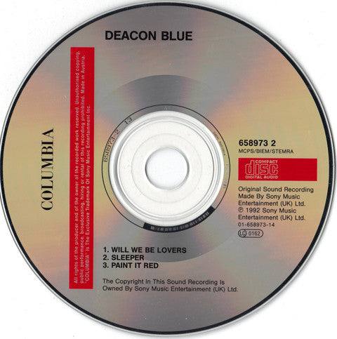 Deacon Blue : Will We Be Lovers (CD, Maxi)