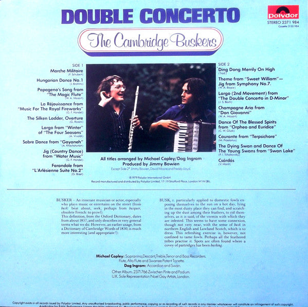 The Cambridge Buskers : Double Concerto (LP)