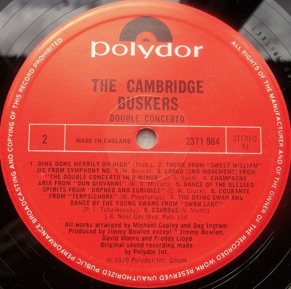 The Cambridge Buskers : Double Concerto (LP)