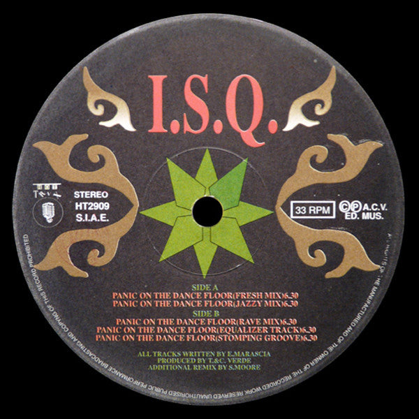 I.S.Q. : Panic On The Dancefloor (12")