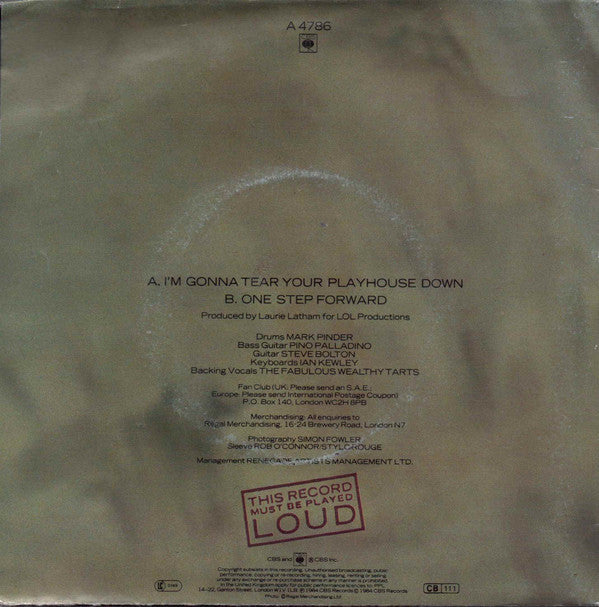 Paul Young : I'm Gonna Tear Your Playhouse Down (7", Ltd, Pos)
