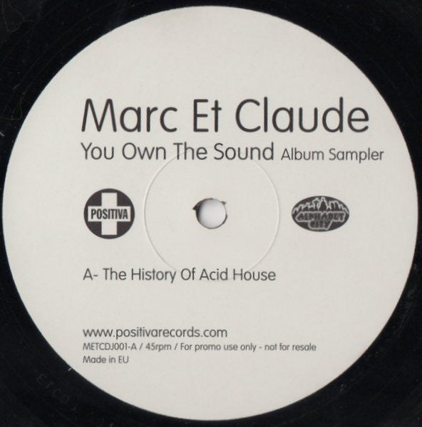 Marc Et Claude : You Own The Sound Album Sampler (12", Promo, Smplr)