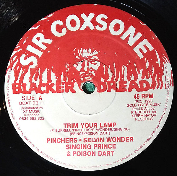 Pinchers, Selvin Wonder*, Singing Prince & Poison Dart* : Trim Your Lamp (12", Maxi)