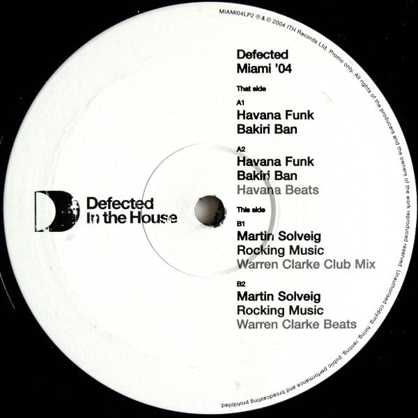 Various : Defected Miami '04 (Special Promo Sampler Part 2) (2x12", Promo, Smplr)