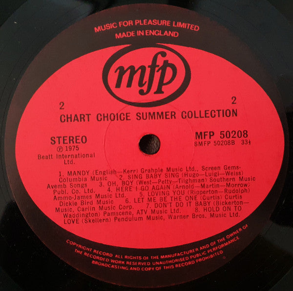 Unknown Artist : Chart Choice Summer Collection (LP)