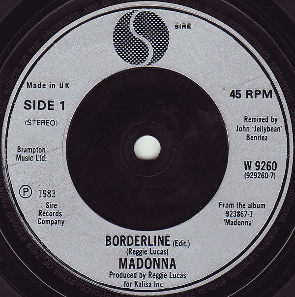 Madonna : Borderline (7", Single, Sil)