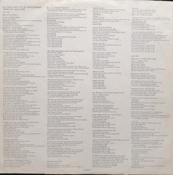 Meat Loaf : Bat Out Of Hell (LP, Album, RP)