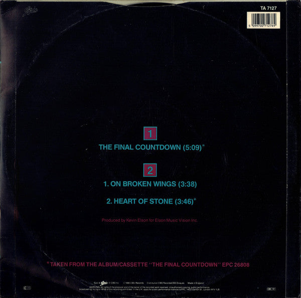 Europe (2) : The Final Countdown (12", Single)