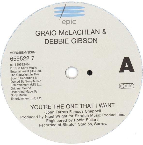 Craig McLachlan & Debbie Gibson : You're The One That I Want (7", Single)