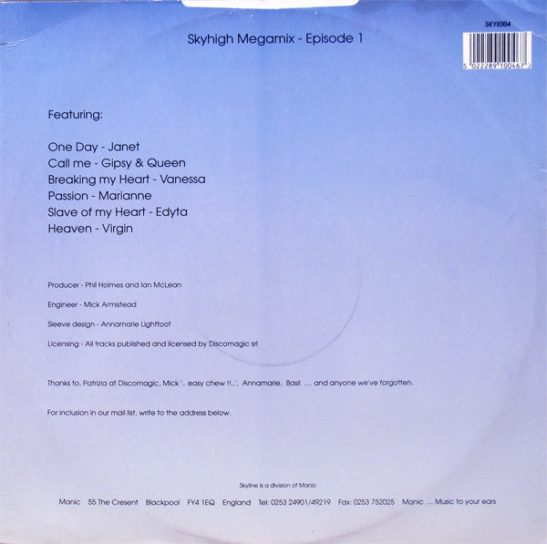 Various : Skyhigh Megamix - Episode 1 (12", Comp, Mixed)
