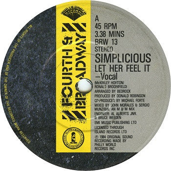 Simplicious : Let Her Feel It (7", Single)